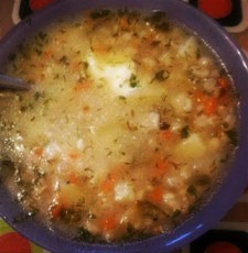 Гороховый суп с перловой крупой фото