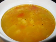 Тыквенный суп с горохом
